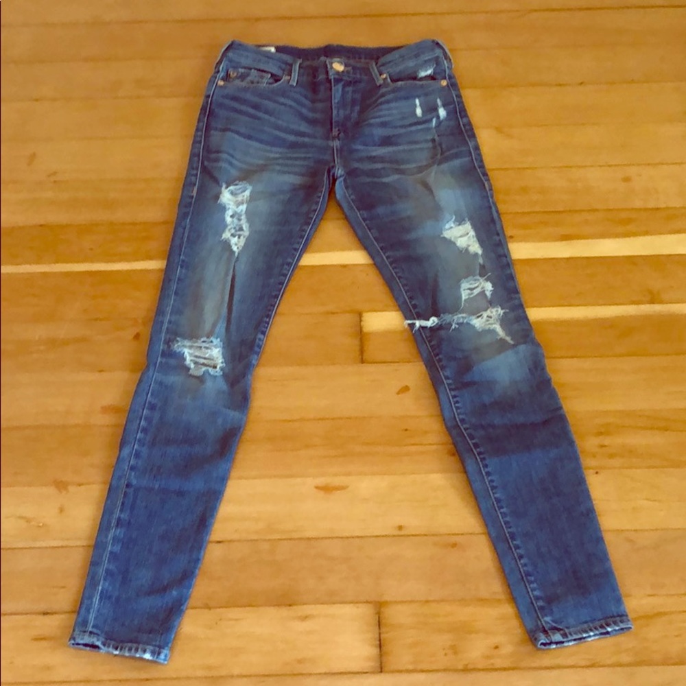 NWOT True Religion Mid-Rise Super Skinny Jeans